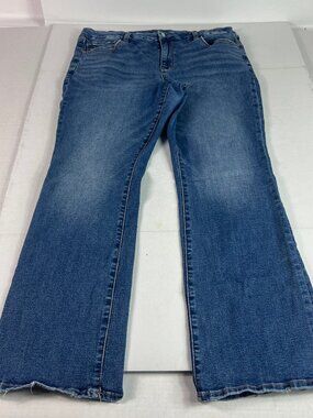 American Eagle Jeans Women 35x29* Curvy High Rise Skinny Kick Blue Denim Tag 16S